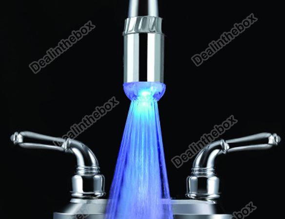 NEW LED Light Water Temperature Sensor Glow Shower LED Light Faucet 