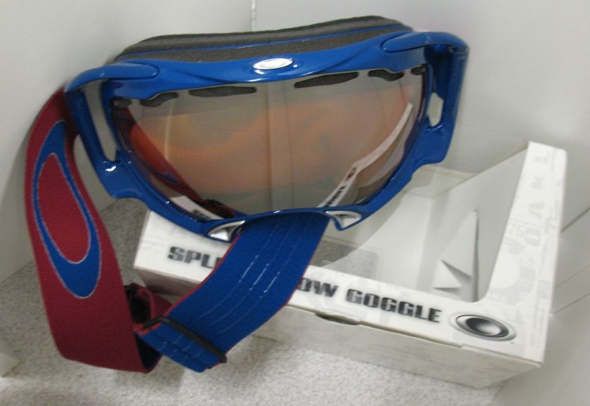 OAKLEY SPLICE SNOW GOGGLES MARINE BLUE/BLACK IRIDIUM 57 373  