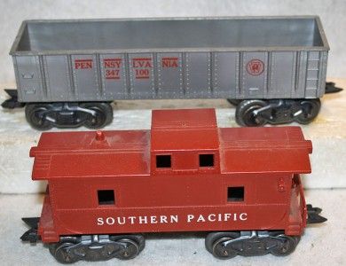 MARX O Scale PENNSYLVANIA GONDOLA & SOUTHERN PACIFIC CABOOSE