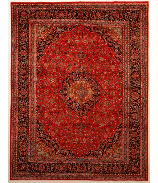 Large Area Rugs Handmade Persian Wool Mashad 10 x 13  