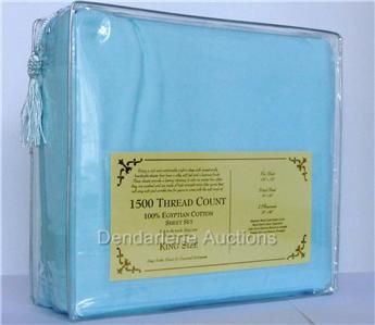 1500 THREAD COUNT SHEET SET SOFTNESS 16 DEEP POCKET BED BLUE CREAM TC 