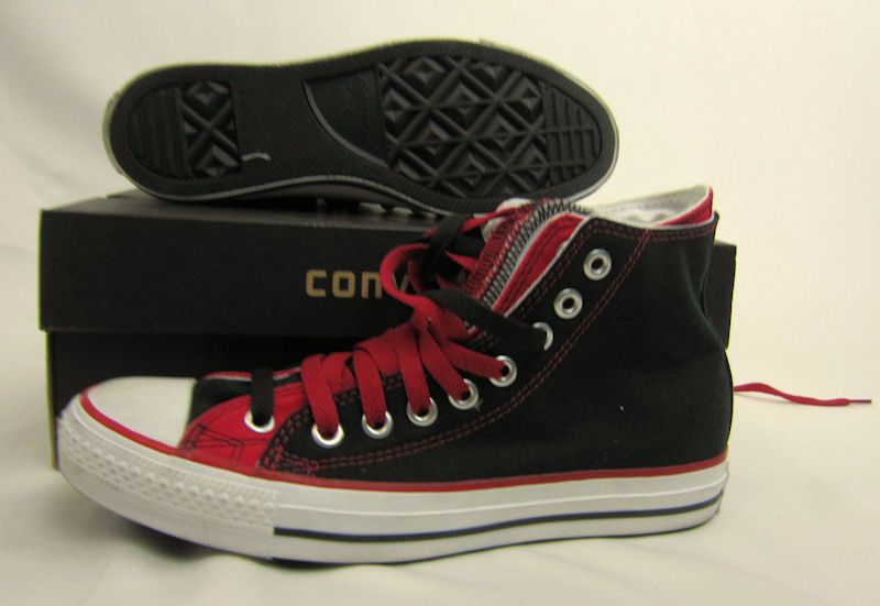 CONVERSE CHUCK TAYLOR RED/BLK ALL STARS MENS 7 WOMENS 9  