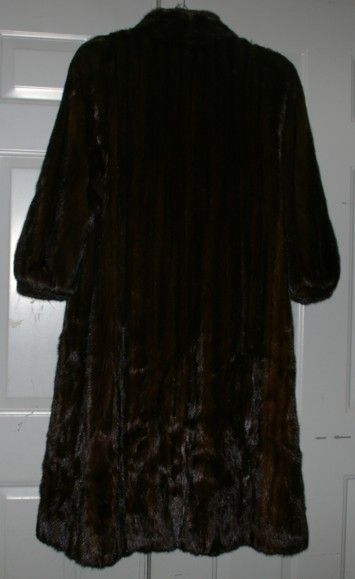   ALASKAN COUTURE MINK FUR COAT DARK BROWN 50 APPROX SIZE 14  