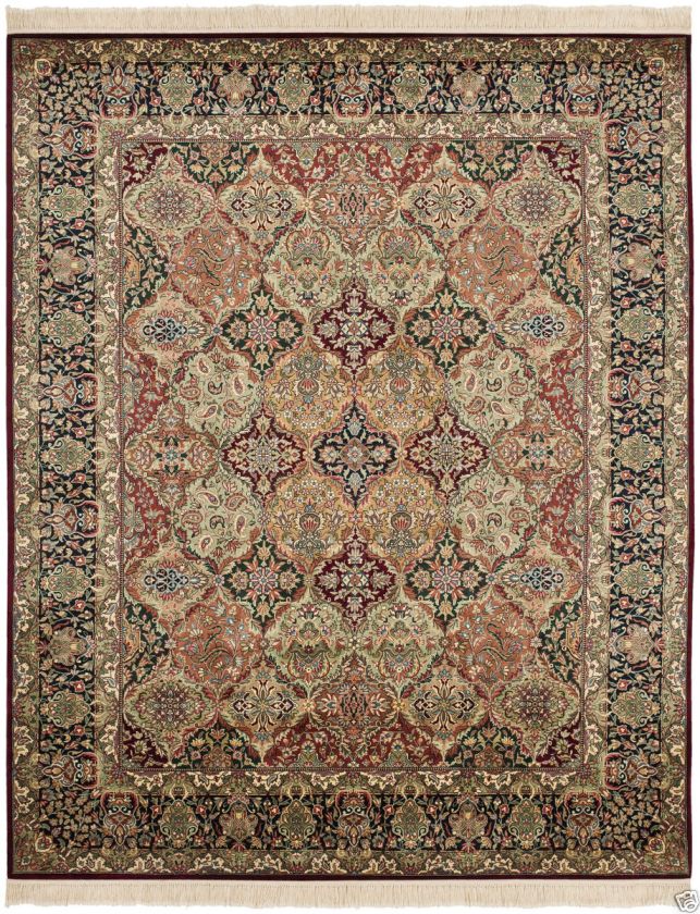Hand knotted Kerman MultiColored Wool Carpet Area Rug 9 x 12  