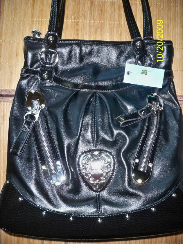   ZEELAND  BLACK PATENT LEATHER PURSE ORIGINAL SLIGHTLY USED ,MINT COND