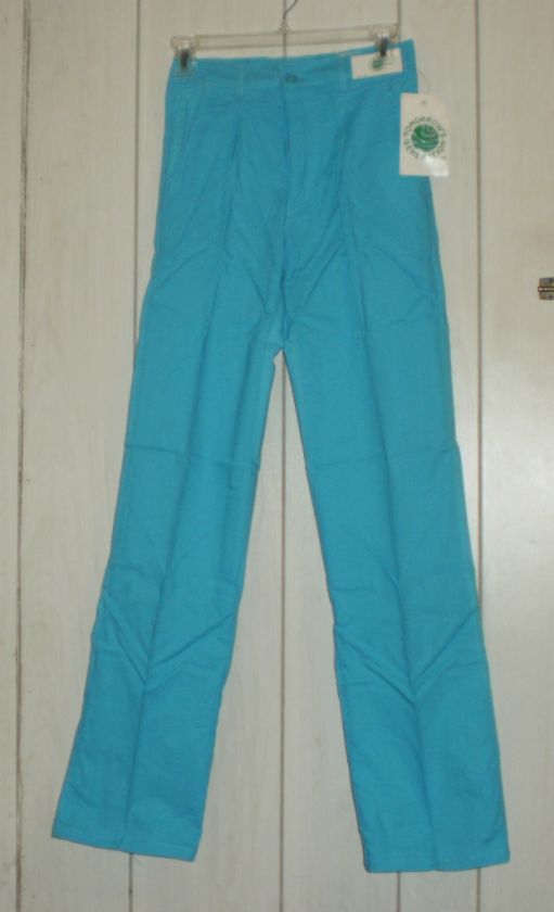 Girls size 16 turquoise fly front slacks  