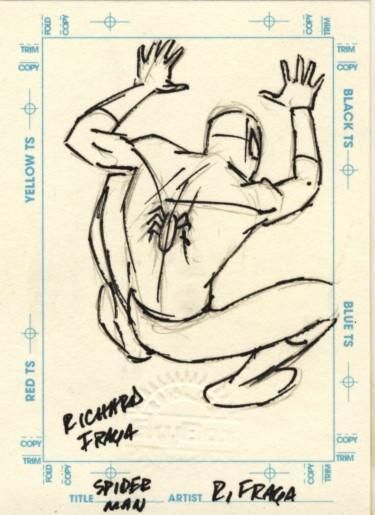 MARVEL CREATORS COLLECTION 98 R FRAGA SPIDERMAN SKETCH  