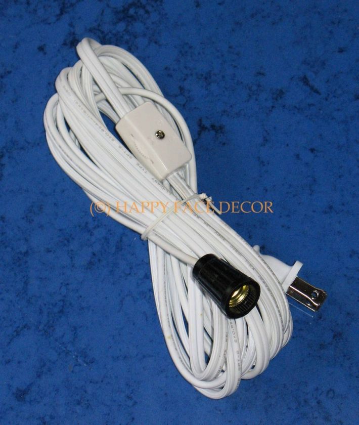   white Power Light Lamp Cord for CHRISTMAS DECORATIONS & PAPER LANTERNS