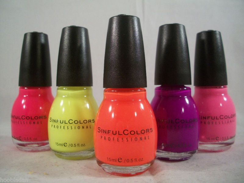 SINFUL COLORS Nail Enamel Polish NEON Choose Any 1 NEW  