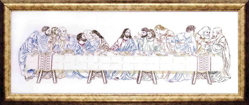 Design Works Stamped Cross Stitch Kit 9 x 24 ~ THE LAST SUPPER Sale 