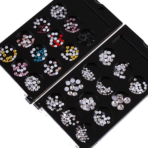   Fimo Flower Slice Glitter Shiny Rhinestone Aluminum Set Kit  