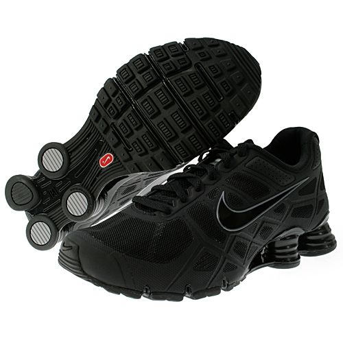 NIKE SHOX TURBO+ 12 MENS Size 13 Black Running Shoes  