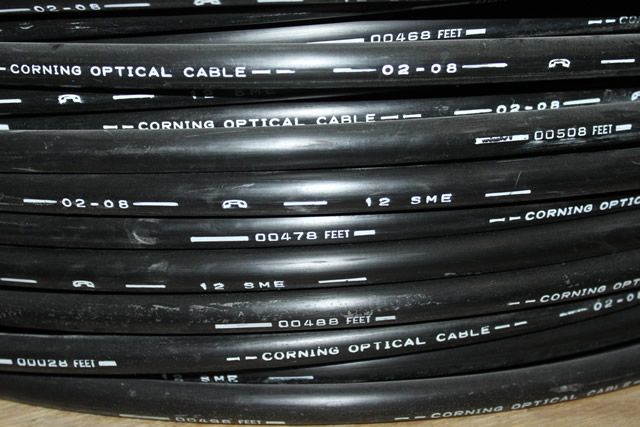 510FT CORNING 12 STRAND SME OUTDOOR FIBER OPTIC CABLE  