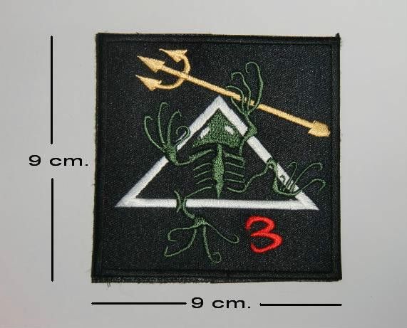 NAVY SEAL TEAM 3 SKELETON FROG VELCRO PATCH  