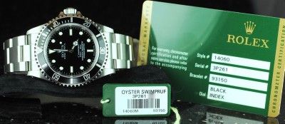   Rolex 14060 No Date Submariner Scrambled Serial 2011 WARRANTY CARD
