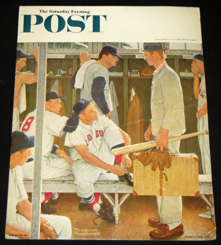 NORMAN ROCKWELLS THE ROOKIE SATURDAY EVENING POST 1957 Cover 