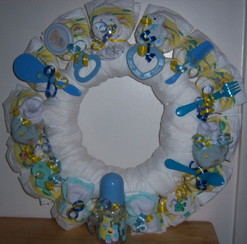 Baby Shower Diaper Wreath, Winnie the Pooh, Sesame Street, Looney 