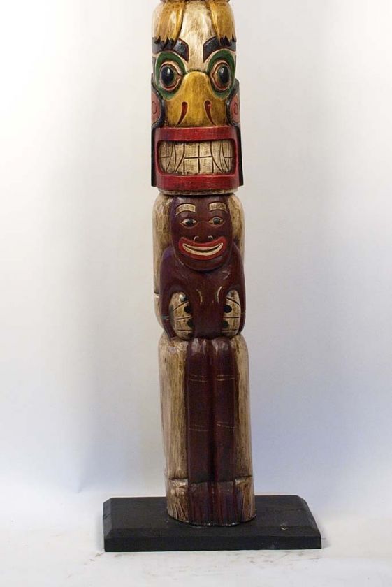 Zimporter 6½ Foot Replica Northwest Coast Solid Wood Totem Pole 