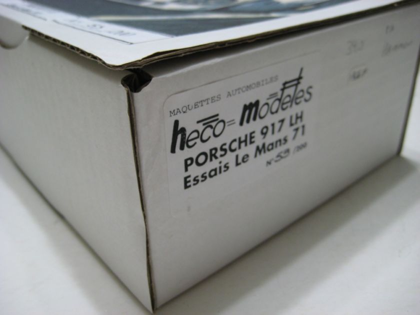 Heco Modeles Porsche 917LH Essais Lemans 1971 143 NIB  