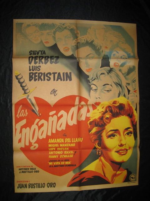 LAS ENGANADAS SILVIA DERBEZ MEXICAN POSTER 1954  