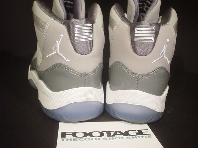 Kids Nike Air Jordan XI 11 Retro COOL GREY WHITE SILVER PATENT LEATHER 