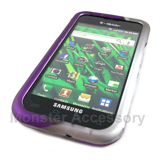 Purple Flowers Hard Case Cover Samsung Galaxy S i9000  