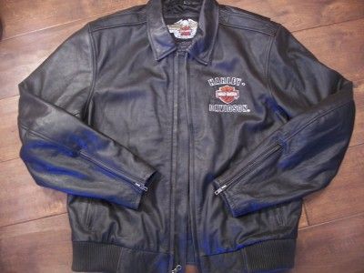   Davidson mens large leather riding jacket coat eagle limited edition