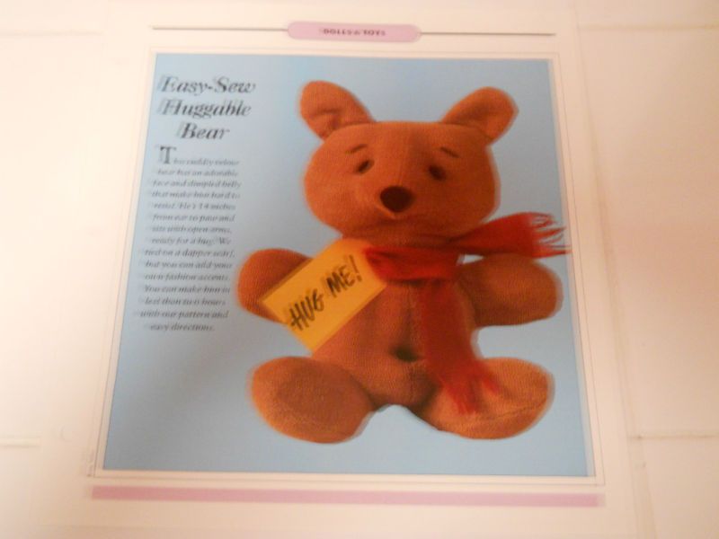 Easy Sew Huggable Bear   instructions  