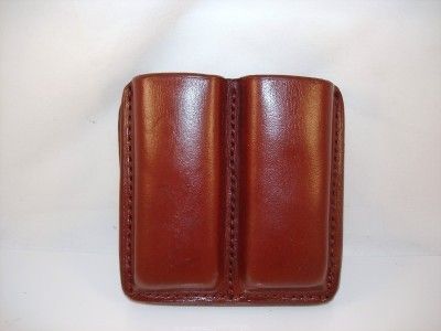 LEATHER DOUBLE MAGAZINE POUCH 4 Ruger Mark mk i ii iii  