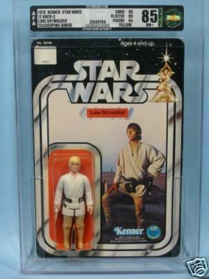 STAR WARS LUKE SKYWALKER DOUBLE TELESCOPING AFA 85  