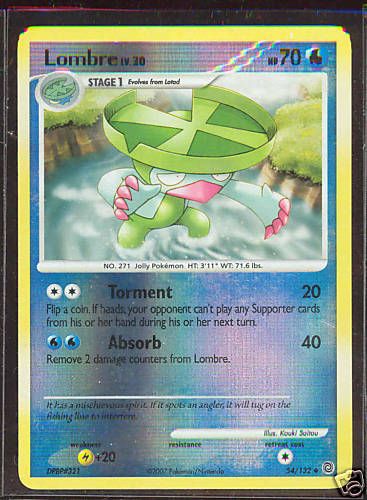 Pokemon LOMBRE 54/132 Secret Wonders Rev Holo MINT  