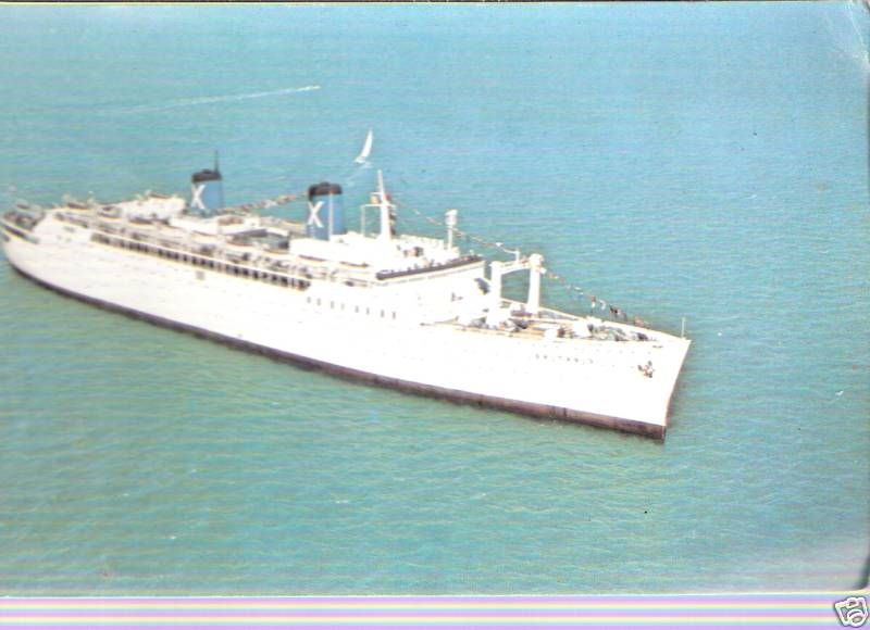 BRITANIS CHANDRIS LINES WORLD,SHIP POSTCARD  