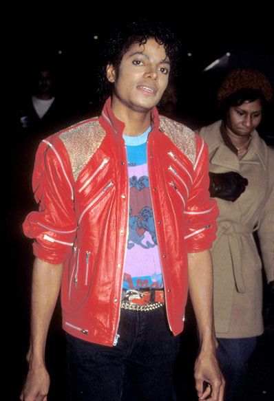 Micheal Jackson Beat it Vintage Leather Jacket=3XL  5XL  