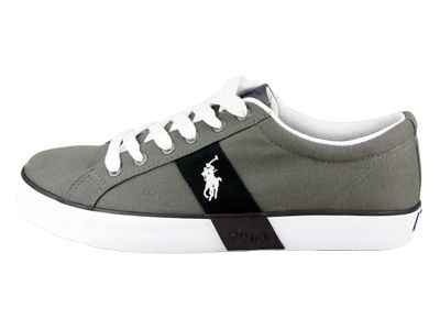 8160944045BF] POLO RL GILES GREY/BLACK MEN 7.5 13  