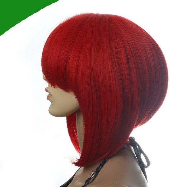 Cosplay Short Red Party Hair Wig W/ Bang Z11  