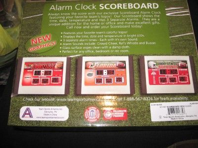 ALABAMA CRIMSON TIDE NCAA SCOREBOARD ALARM CLOCK  