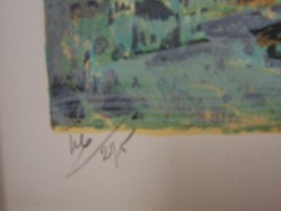 ORIGINAL LITHOGRAPH Pencil Signed M. BUFFET Harbor COA  