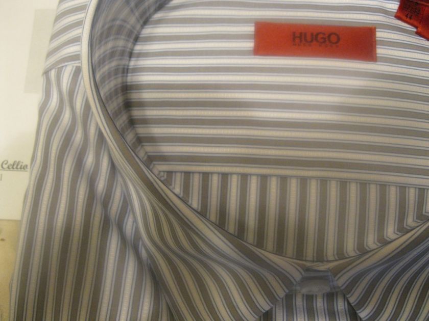 NWT HUGO BOSS SHIRT RED LABEL TRIM CUT$115 ELMARX MDL  