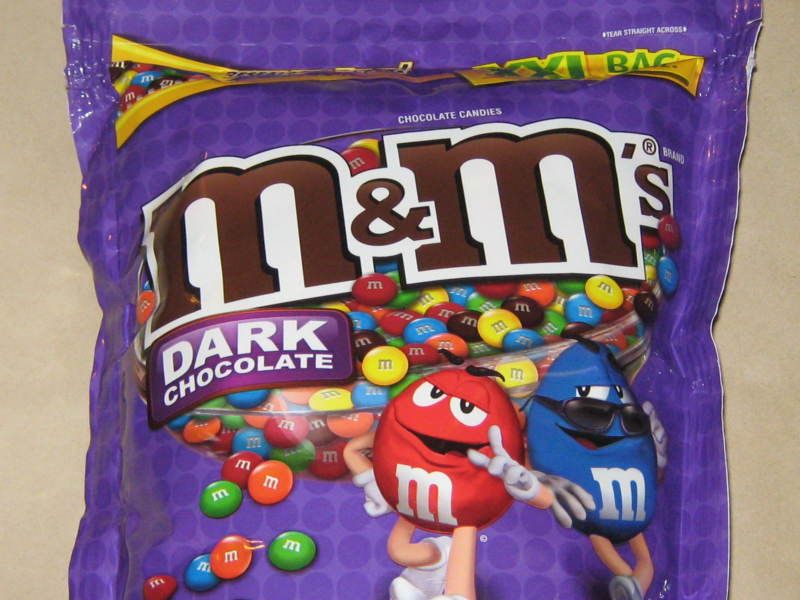 LBS Dark Chocolate M&MS Plain Bulk Candy u turn  