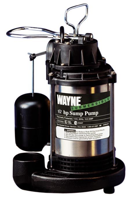 WAYNE SSCDU800 Submersible 1/2HP SS Cast Iron SUMP PUMP  