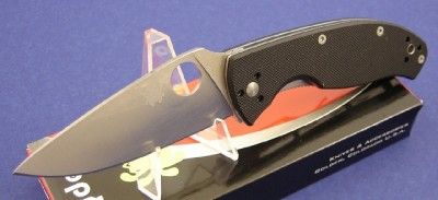 Spyderco Tenacious Plain Edge G 10 Folding Knife C122GP  