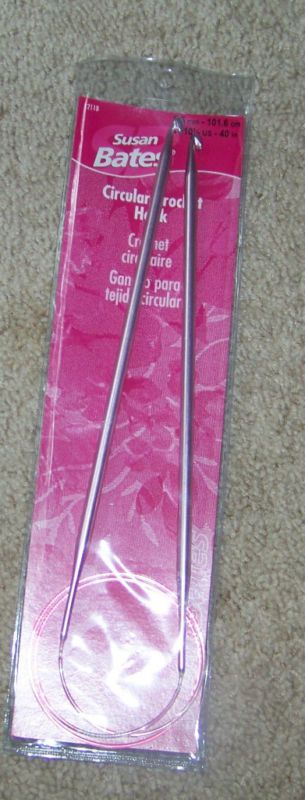 Susan Bates Silvalume circular crochet hook sz K 40 077216007383 