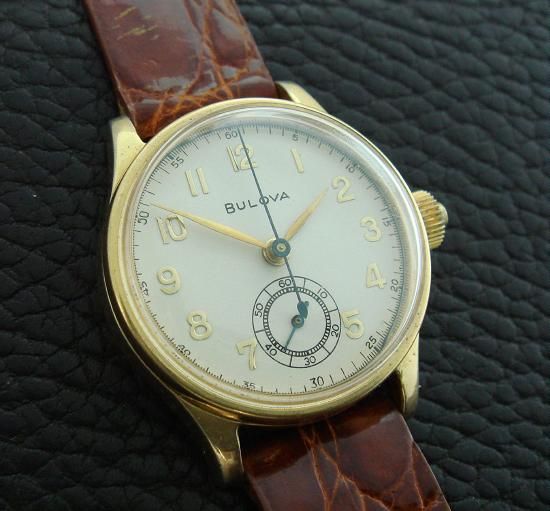 VERY Rare Old WWII Era Bulova One Button Chronograph w/10AH Movement 