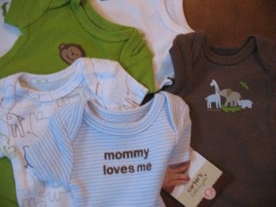   Boys Baby 5 Piece Short Sleeve Onesie Set Preemie Reborn Layette NWT