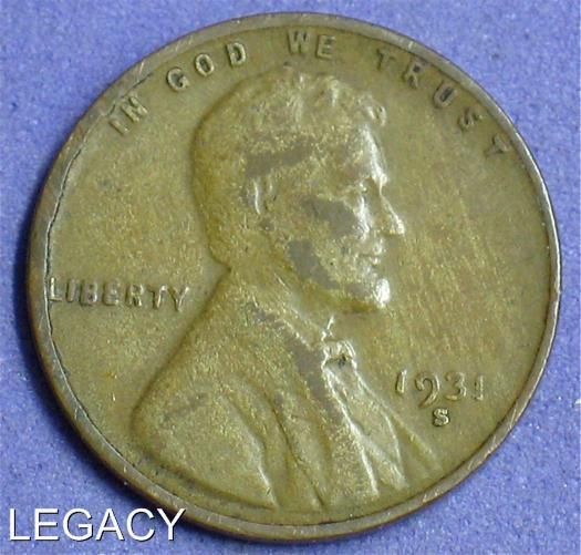 1931 S LINCOLN WHEAT CENT *KEY DATE SAN FRAN SCARCE(NS+  