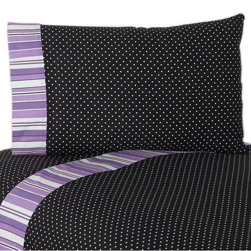 LAVENDER BLACK CHEAP GIRL TODDLER SIZE BEDDING FOR A KID BED COMFORTER 