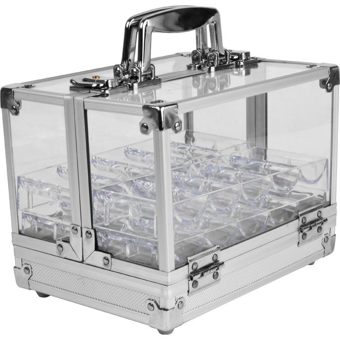   Capacity Clear Acrylic Case with 6 Trays   Trademark Poker™  