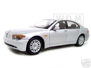 BMW 745I 7 SERIES SILVER 118 DIECAST MODEL CAR  