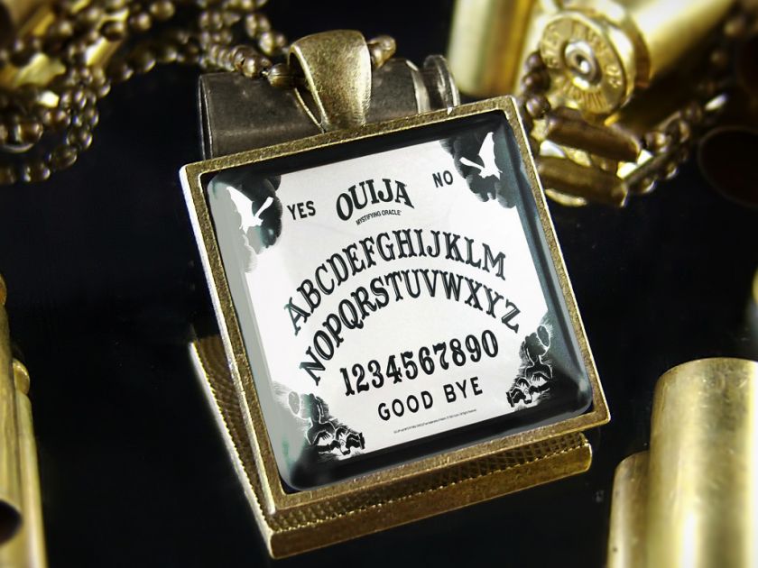 Ouija Board Halloween Antique Bronze Necklace SB 266  