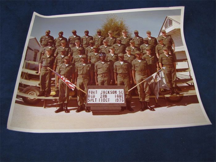 1976 Group Photo Soldiers at Fort Jackson, SC B CO 2BN  